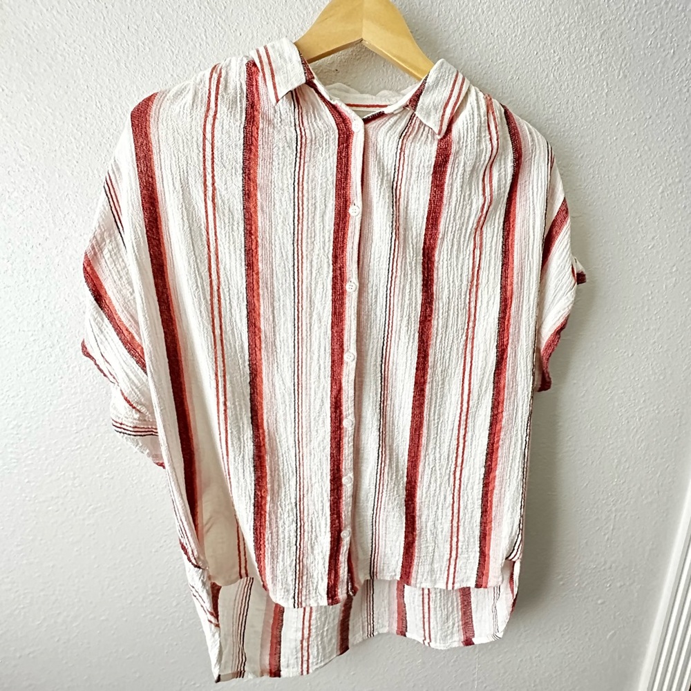 Madewell striped tunic shirt